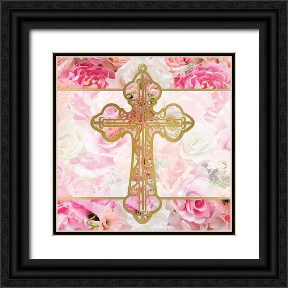 Allen, Kimberly 20x20 Black Ornate Wood Framed with Double Matting Museum Art Print Titled - Faith Hope and Love 2 V2