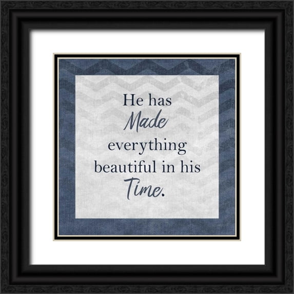 Allen, Kimberly 20x20 Black Ornate Wood Framed with Double Matting Museum Art Print Titled - He Has Made