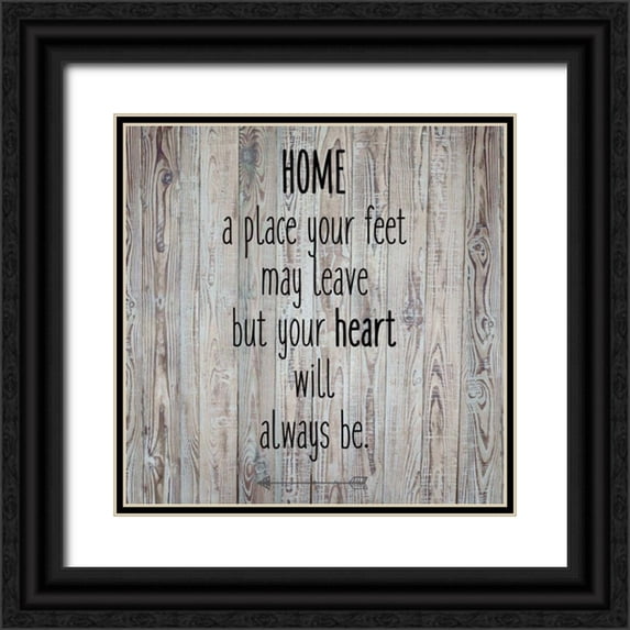 Allen, Kimberly 20x20 Black Ornate Wood Framed with Double Matting Museum Art Print Titled - Home A Place