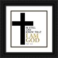 thumbnail image 1 of Allen, Kimberly 20x20 Black Ornate Wood Framed with Double Matting Museum Art Print Titled - I am God Cross, 1 of 4