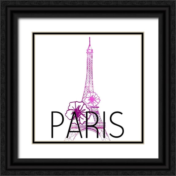 Allen, Kimberly 20x20 Black Ornate Wood Framed with Double Matting Museum Art Print Titled - In Paris 1 Square