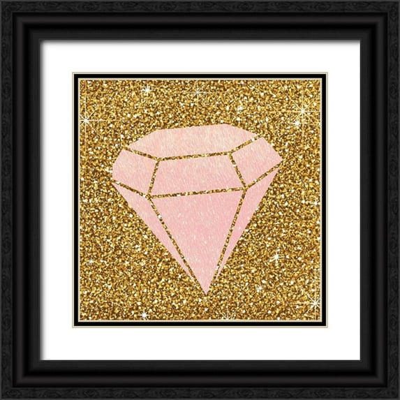Allen, Kimberly 20x20 Black Ornate Wood Framed with Double Matting Museum Art Print Titled - Love Glitter 2