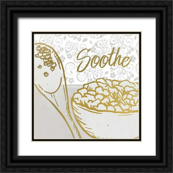 Allen, Kimberly 20x20 Black Ornate Wood Framed with Double Matting Museum Art Print Titled - Spa Day 3
