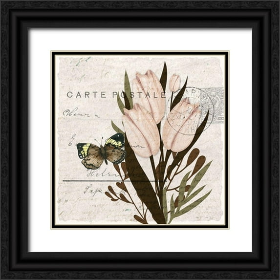 Allen, Kimberly 20x20 Black Ornate Wood Framed with Double Matting Museum Art Print Titled - Tulip Postcard 2