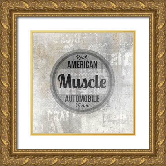 Allen, Kimberly 20x20 Gold Ornate Wood Framed with Double Matting Museum Art Print Titled - American Garage 2