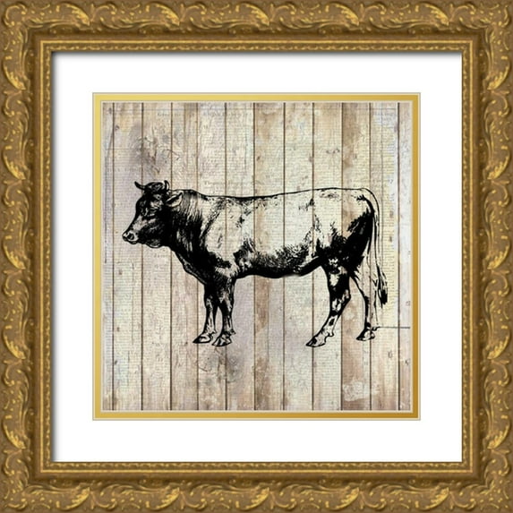 Allen, Kimberly 20x20 Gold Ornate Wood Framed with Double Matting Museum Art Print Titled - Farm Life 1