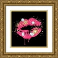 thumbnail image 1 of Allen, Kimberly 20x20 Gold Ornate Wood Framed with Double Matting Museum Art Print Titled - Girl Boss Lips 1, 1 of 4