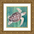 thumbnail image 1 of Allen, Kimberly 20x20 Gold Ornate Wood Framed with Double Matting Museum Art Print Titled - Sea Turtle, 1 of 4