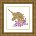 thumbnail image 1 of Allen, Kimberly 20x20 Gold Ornate Wood Framed with Double Matting Museum Art Print Titled - Sparkle Unicorn 2, 1 of 4