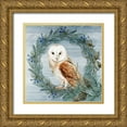 thumbnail image 1 of Allen, Kimberly 20x20 Gold Ornate Wood Framed with Double Matting Museum Art Print Titled - Winter Owl Blues 1, 1 of 4