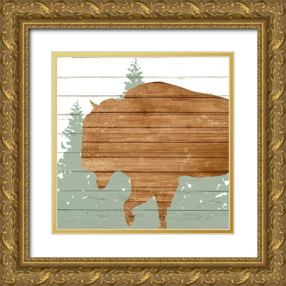 Allen, Kimberly 20x20 Gold Ornate Wood Framed with Double Matting Museum Art Print Titled - Woods 2