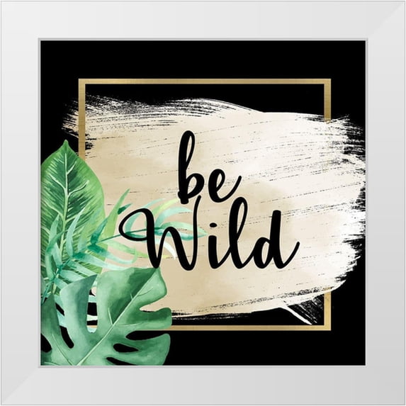Allen, Kimberly 20x20 White Modern Wood Framed Museum Art Print Titled - Be Wild Leopard 1