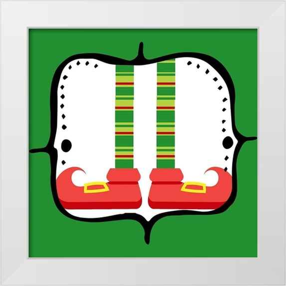 Allen, Kimberly 20x20 White Modern Wood Framed Museum Art Print Titled - Elf Feet 2