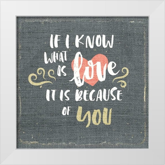Allen, Kimberly 20x20 White Modern Wood Framed Museum Art Print Titled - If I Know
