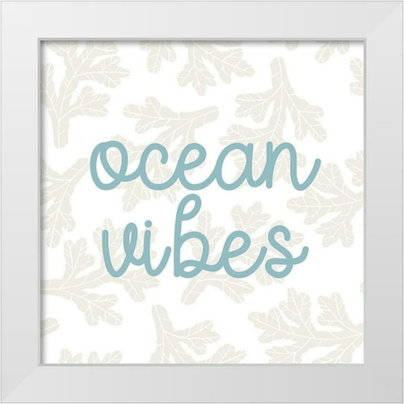 Allen, Kimberly 20x20 White Modern Wood Framed Museum Art Print Titled - Ocean Vibes