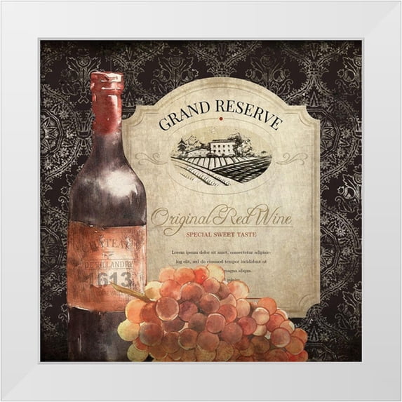 Allen, Kimberly 20x20 White Modern Wood Framed Museum Art Print Titled - Vineyard View 1