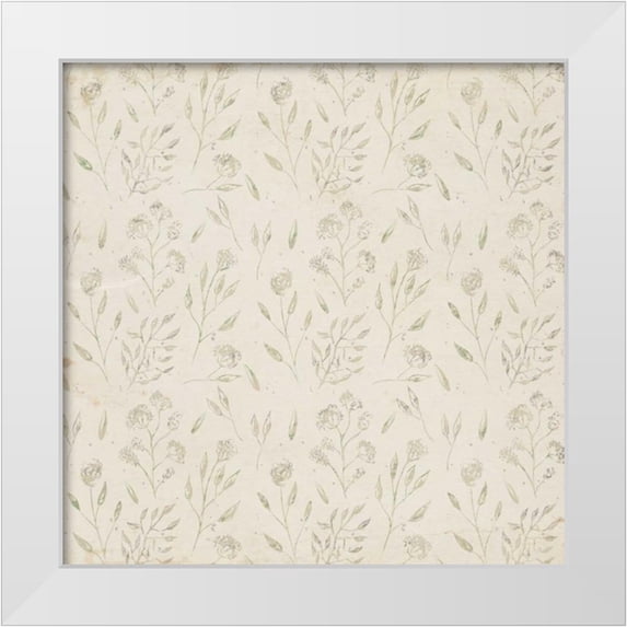 Allen, Kimberly 20x20 White Modern Wood Framed Museum Art Print Titled - Vintage Floral