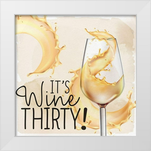 Allen, Kimberly 20x20 White Modern Wood Framed Museum Art Print Titled - Wine Splash 2