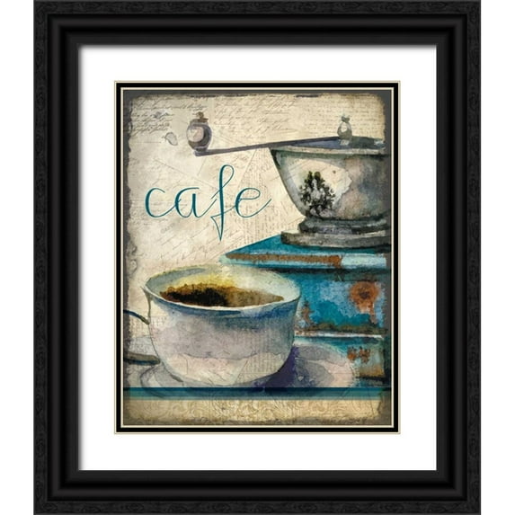 Allen, Kimberly 20x24 Black Ornate Wood Framed with Double Matting Museum Art Print Titled - Cafe Latte 1