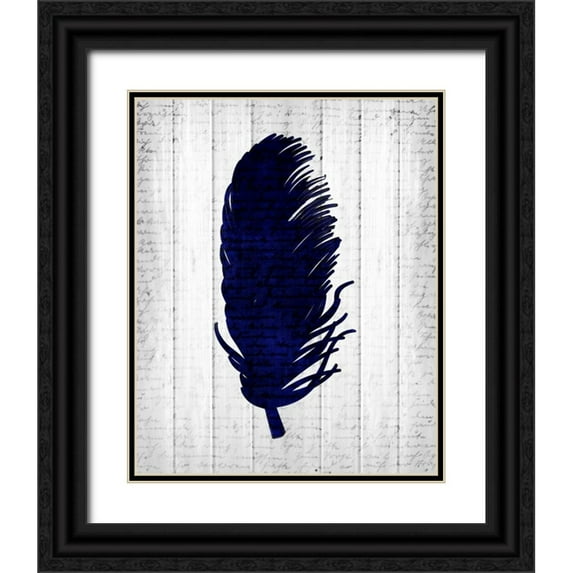 Allen, Kimberly 20x24 Black Ornate Wood Framed with Double Matting Museum Art Print Titled - Feathered 3