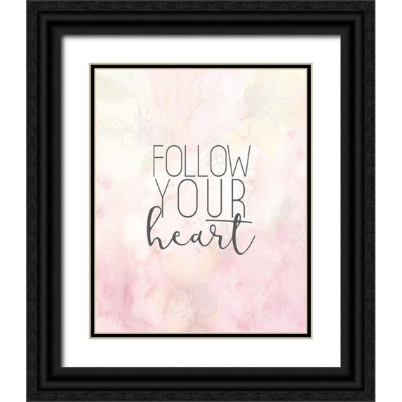 Kimberly, Allen 20x24 Black Ornate Wood Framed with Double Matting Museum Art Print Titled - Follow Your Heart