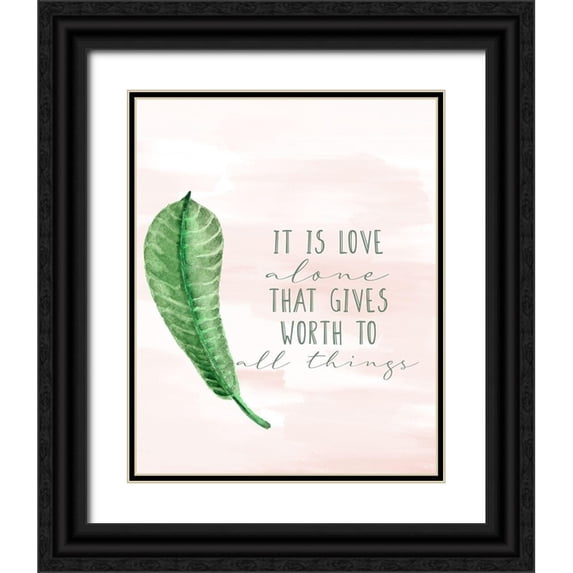 Allen, Kimberly 20x24 Black Ornate Wood Framed with Double Matting Museum Art Print Titled - It is Love Alone