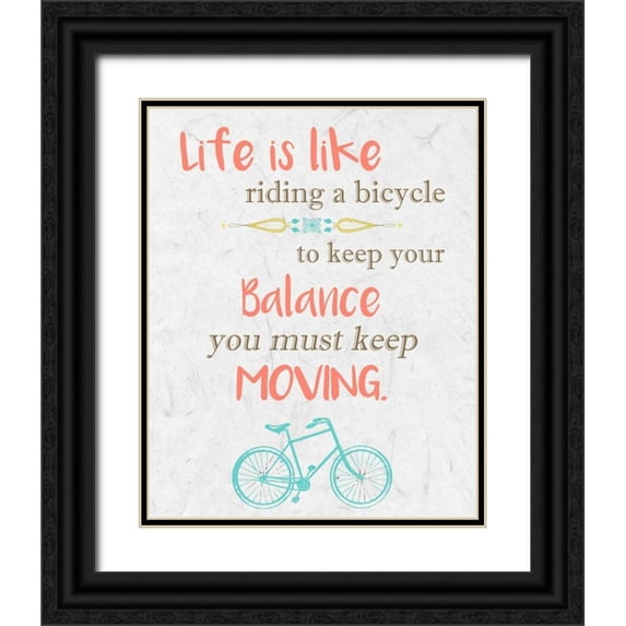 Allen, Kimberly 20x24 Black Ornate Wood Framed with Double Matting Museum Art Print Titled - Life is Like Riding 3