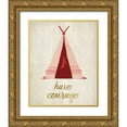 thumbnail image 1 of Allen, Kimberly 20x24 Gold Ornate Wood Framed with Double Matting Museum Art Print Titled - Have Courage 1, 1 of 4