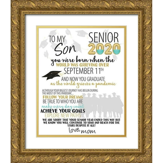 Allen, Kimberly 20x24 Gold Ornate Wood Framed with Double Matting Museum Art Print Titled - Senior 2020 Son 2