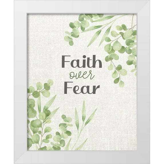 Allen, Kimberly 20x24 White Modern Wood Framed Museum Art Print Titled - Faith over Fear
