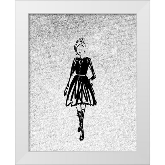 Allen, Kimberly 20x24 White Modern Wood Framed Museum Art Print Titled - Glitter Fashion 3