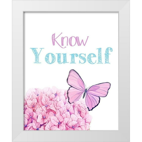 Allen, Kimberly 20x24 White Modern Wood Framed Museum Art Print Titled - Know Yourself 1