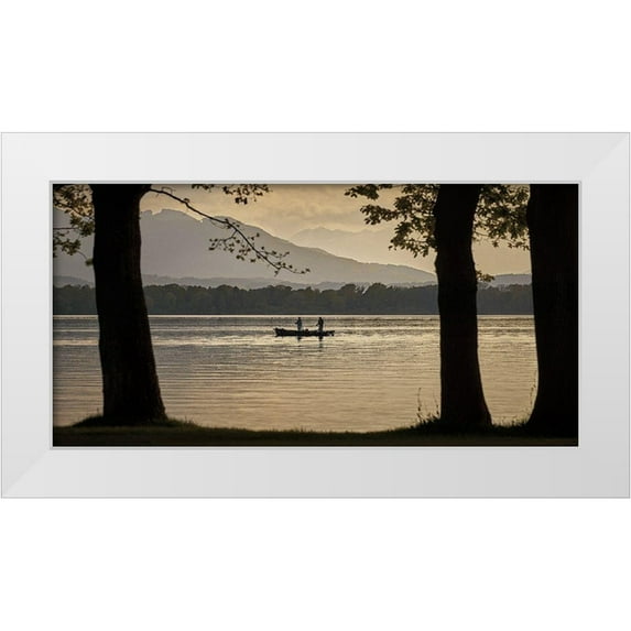 Allen, Kimberly 24x14 White Modern Wood Framed Museum Art Print Titled - Out Fishing v2