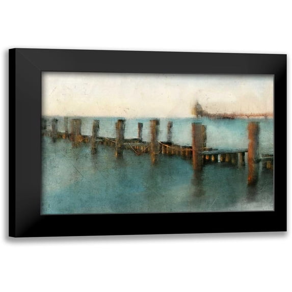 Allen, Kimberly 24x17 Black Modern Framed Museum Art Print Titled - A Day at the Pier