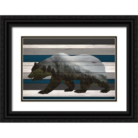 Allen, Kimberly 24x17 Black Ornate Wood Framed with Double Matting Museum Art Print Titled - Bear Mountain Range