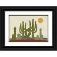 thumbnail image 1 of Allen, Kimberly 24x17 Black Ornate Wood Framed with Double Matting Museum Art Print Titled - Cactus Walk, 1 of 4
