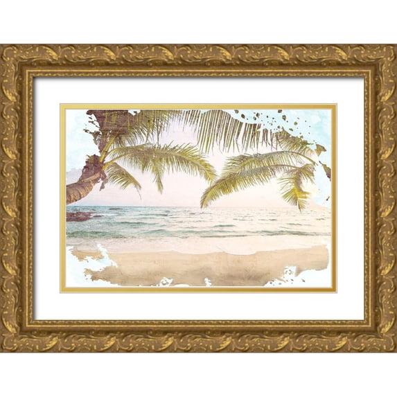 Allen, Kimberly 24x17 Gold Ornate Wood Framed with Double Matting Museum Art Print Titled - Paradise