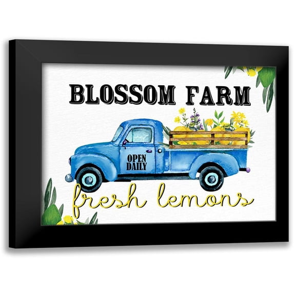 Allen, Kimberly 24x19 Black Modern Framed Museum Art Print Titled - Lemon Tile 11