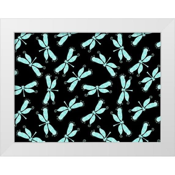 Allen, Kimberly 24x19 White Modern Wood Framed Museum Art Print Titled - Dragonflies