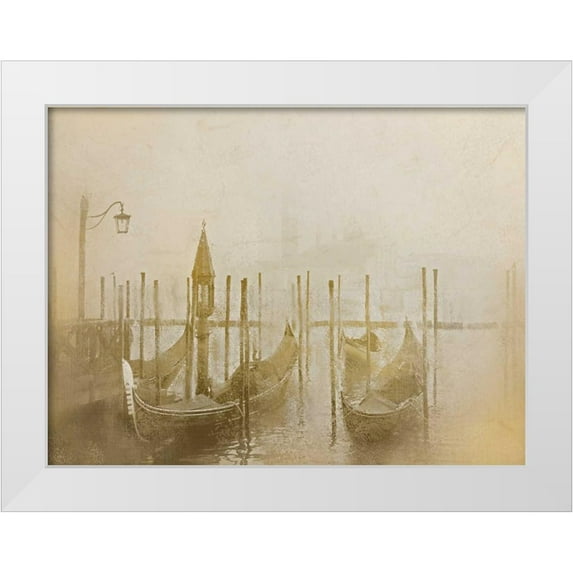 Allen, Kimberly 24x19 White Modern Wood Framed Museum Art Print Titled - Venice at Dusk