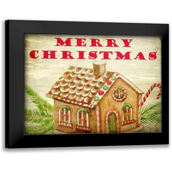 Allen, Kimberly 24x20 Black Modern Framed Museum Art Print Titled - Gingerbread House Christmas