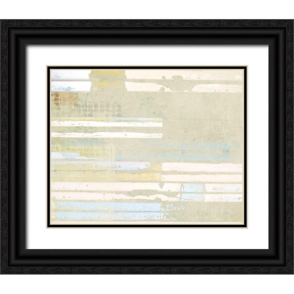 Allen, Kimberly 24x20 Black Ornate Wood Framed with Double Matting Museum Art Print Titled - Coastal Dreams Pattern 1