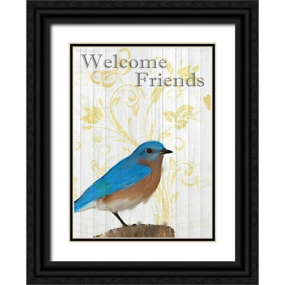 Allen, Kimberly 24x32 Black Ornate Wood Framed with Double Matting Museum Art Print Titled - Bluebird Day