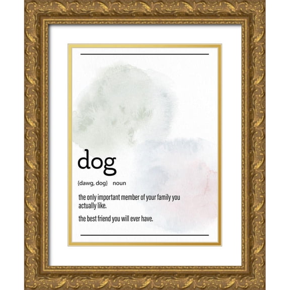 Allen, Kimberly 25x32 Gold Ornate Wood Framed with Double Matting Museum Art Print Titled - Dog Definition