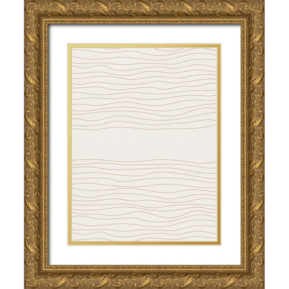 Allen, Kimberly 25x32 Gold Ornate Wood Framed with Double Matting Museum Art Print Titled - In Line 2