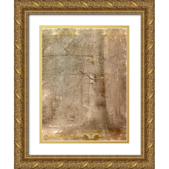 Allen, Kimberly 25x32 Gold Ornate Wood Framed with Double Matting Museum Art Print Titled - In the Forest