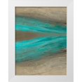 thumbnail image 1 of Allen, Kimberly 25x32 White Modern Wood Framed Museum Art Print Titled - Turquoise Stream 2, 1 of 4