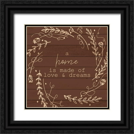 Allen, Kimberly 26x26 Black Ornate Wood Framed with Double Matting Museum Art Print Titled - A Home