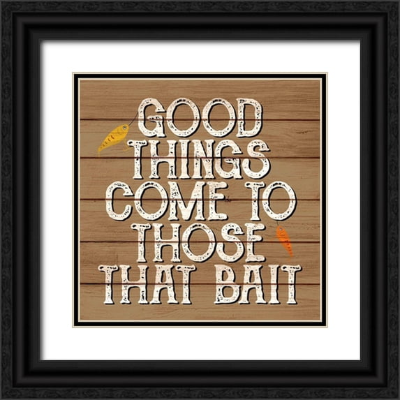 Allen, Kimberly 26x26 Black Ornate Wood Framed with Double Matting Museum Art Print Titled - Bait