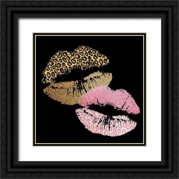 Allen, Kimberly 26x26 Black Ornate Wood Framed with Double Matting Museum Art Print Titled - Beautiful Leopard 2